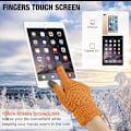 Miniatyrbild 4 av 6: 2 par dam vinter touch screen handskar varma fleecefodrade kni