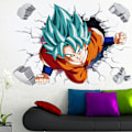 Miniatyrbilde 4 av 5: Tegneserie Dragon Ball falskt vindu vegg med Monkey King Saiyan seng