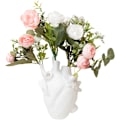 Miniatyrbillede 1 af 5: Hjerteformet vase i harpiks til skrivebord, bord, hylde, bord, stue