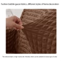 Miniatyrbilde 2 av 5: Lett og tilpasset sofaovertrekk, universell, høy strekk, slitesterk møbelbeskytter med skjørt (lærpulver), 2-4 seter 85-135cm