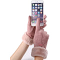 Miniatyrbillede 3 af 7: Vinter Varme Handsker til Kvinder Touch Screen Ruskind Tyk Foring Mit
