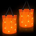 Pikkukuva 1 / 5: 2 kpl Halloween-karkkipusseja LED-valolla Halloween-juhla-pusseja Lum