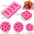 Miniatyrbillede 3 af 5: 5 stk. frugt silikoneform fondant frugtformet geléforme, 3D Mi
