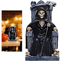 Miniatyrbillede 5 af 5: Halloween have kranie statue Dødsstatue dekoration