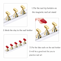 Miniatyrbilde 4 av 6: 2 Akryl Neglelakk Display Stativ DIY Krystall Negl Stativ Magnetisk Dri