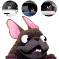 Miniatyrbillede 1 af 5: 1 stk. Sjov hundebilsticker med store ører og øjne Mops hundesticker