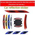 Miniatyrbillede 5 af 5: 4 stk. 3D Super Sølv Reflekterende Stickers Sort Ægte Carbon Fiber