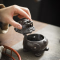 Miniatyrbillede 4 af 5: Keramisk plade røgelse brænder håndværk røgelse røgelse ornamenter Bac