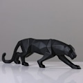 Miniatyrbillede 2 af 5: Panter Skulptur Moderne Leopard Statue Geometriske Dyr Resin