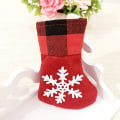 Miniatyrbilde 2 av 5: 3 små julekuler 7x12,5x9cm rutete snøfnugg Chris