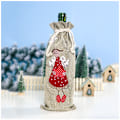 Miniatyrbillede 5 af 5: 2 stk. Julehør broderet dekorativ engel juleflaskesæt kreativ buket mund Champagne vinsæt 33*13cm