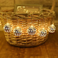 Miniatyrbillede 5 af 5: 9,8ft 30 LED Globe String Lights, Sølv Marokkansk Fest Ophæng