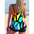 Miniatyrbild 2 av 5: Dam Badkläder Tankini Set Baddräkt Plus Size 3XL