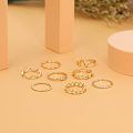 Miniatyrbillede 5 af 5: 8 stk. 14k forgyldt damer stablebare ringe guld sølv stable