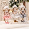 Miniatyrbilde 1 av 5: 3 stk juleblonder engeldukke juletre liten anheng