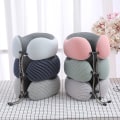 Miniatyrbillede 4 af 5: U-formet pude Memory Foam pude Stribet pude Rejse nakke Pi