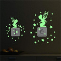 Miniatyrbilde 2 av 5: Fosforescerende fe-blomsterklistremerke stue soverom fluorescerende