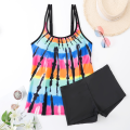 Miniatyrbild 3 av 5: Dam badkläder tankini set baddräkt plus size L