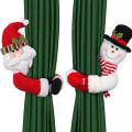 Miniatyrbilde 1 av 7: Set med 2 julegardinholdere, julemann-nisse