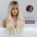 Miniatyrbilde 6 av 6: 26 tommers blond ombre parykk for kvinner