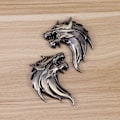 Miniatyrbilde 2 av 5: 2 stk 3D metall ulvehode bilklistremerke og emblem refleks B
