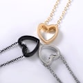 Miniatyrbillede 1 af 5: Fashion Heart Kvinde Rustfrit Stål Kæde Vedhæng Charm Halskæde