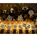 Miniatyrbillede 3 af 5: 9,8ft 30 LED Globe String Lights, Sølv Marokkansk Fest Ophæng