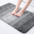 Miniatyrbilde 1 av 6: Baderomsteppe, Ekstra Myk og Absorberende Mikrofiber Badematte, Sklisikker Plysj Shaggy Badeteppe, Maskinvaskbar - Grå 40*60cm