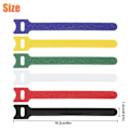 Miniatyrbillede 2 af 5: 100 stk. Genanvendelige Rem Organizer Kabel Ledning Wrap Tie Tidy St