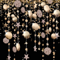 Pikkukuva 3 / 5: 4m samppanja kullanvärinen juhlakoriste piste Flora Twinkle Stars Hangi