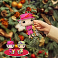 Miniatyrbilde 2 av 7: 4 stk. Elizabeth II Dronning og Corgi Akryl Keepsake Ornament, Ch