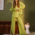 Miniatyrbilde 2 av 5: Kvinners Casual Outfits Set 2 Piece Plissert Lang Ermet Løs Passform