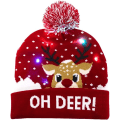 Pikkukuva 1 / 6: LED-jouluhattu, unisex-jouluhattu, neulottu hattu