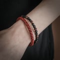 Miniatyrbillede 2 af 5: Herrearmbånd i rustfrit stål læder vævet mode naturlige Sto