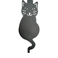 Miniatyrbild 2 av 5: Kattformade dörrkrokar - Svart katt - Handduks-/jackhållare - Håller 10-15 kg - I