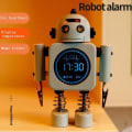 Miniatyrbild 3 av 7: Smart Robot Digital Väckarklocka Temperaturdisplay Bordsur
