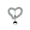 Miniatyrbillede 1 af 5: Mavepiercing, Hjerteformet omvendt mavepiercing, Pave Crys