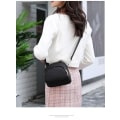 Miniatyrbilde 8 av 8: Kvinners trippel glidelås lerret crossbody veske purple