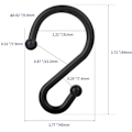 Pikkukuva 2 / 6: Metal Shower Curtain Hooks, 12 Pack Rings, Rust Resistant S Shap