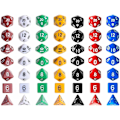 Miniatyrbilde 2 av 5: 7 x 7 (49 stykker) Polyhedral terninger 7 farger Rollespill terninger Gam