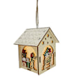 Miniatyrbillede 3 af 6: 2 stk. lysende juledekoration træhytte ny udskæring Chri