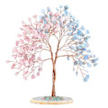 Pikkukuva 1 / 4: Käsintehty Kristalli Rahapuu Agati Viipaleen Pohjalla Elämän Puu Feng Shui Bonsai Koti Sisustus Rakkaudelle Onnelle ja Vauraudelle, Ametisti & Rose Quartz