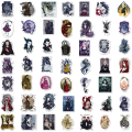 Miniatyrbild 4 av 4: 200 st svarta sagostickers i mörk svart stil