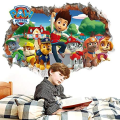 Miniatyrbilde 2 av 5: Paw Patrol 3D veggklistremerke Gutter Jenter Rom Paw Patrol 3D ødelagt