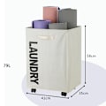 Miniatyrbillede 5 af 5: Aluminiumsramme med ruller Foldbar opbevaringspose-Sort