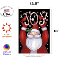 Miniatyrbillede 2 af 5: Santa Joy 12,5 x 18 tommer dekorativ, (12,5\" x 18\"), dobbeltsidet