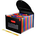 Miniatyrbillede 1 af 6: (Regnbue) A4 Dokument Sorter, 24 Rum Accordion Binder, E