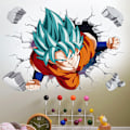 Miniatyrbilde 2 av 5: Tegneserie Dragon Ball falskt vindu vegg med Monkey King Saiyan seng