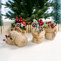Miniatyrbilde 3 av 5: 4 juledekorasjoner, simulerte julekongler, furu ne