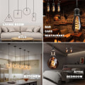 Miniatyrbillede 3 af 5: E27 Bronze Vintage Edison Lampholder Fatning, 6 × Loftslampe Fatning